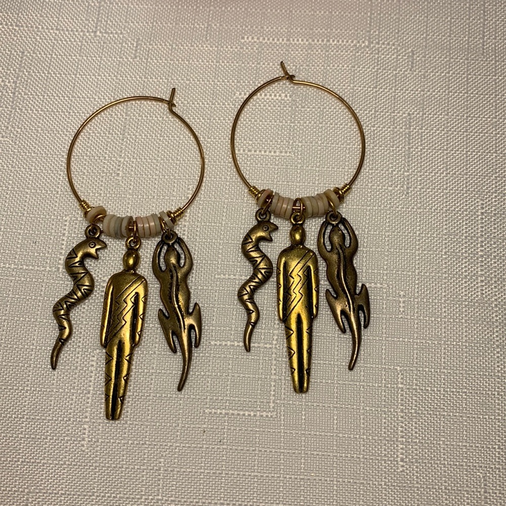 Hanging earrings